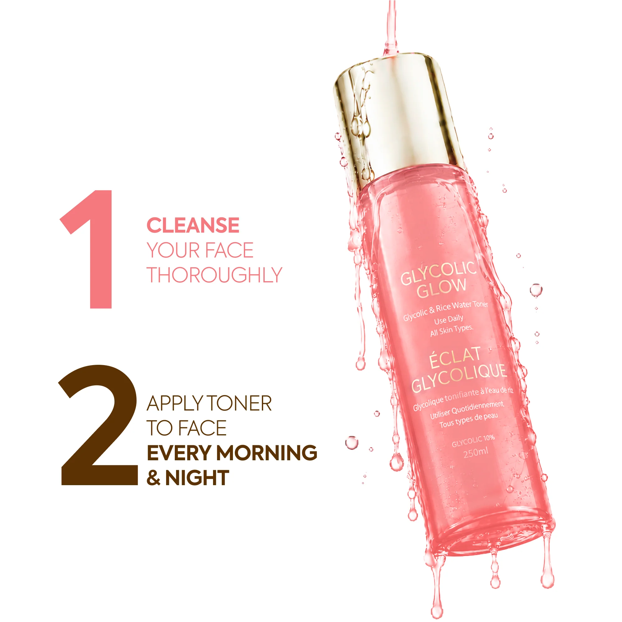 Glycolic & Rice Water Toner 250ml - Image 6